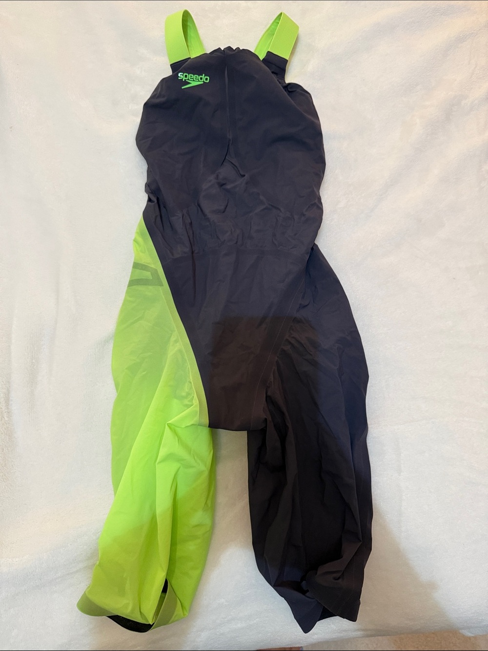 Speedo Charcoal and Neon Green Racing LZR